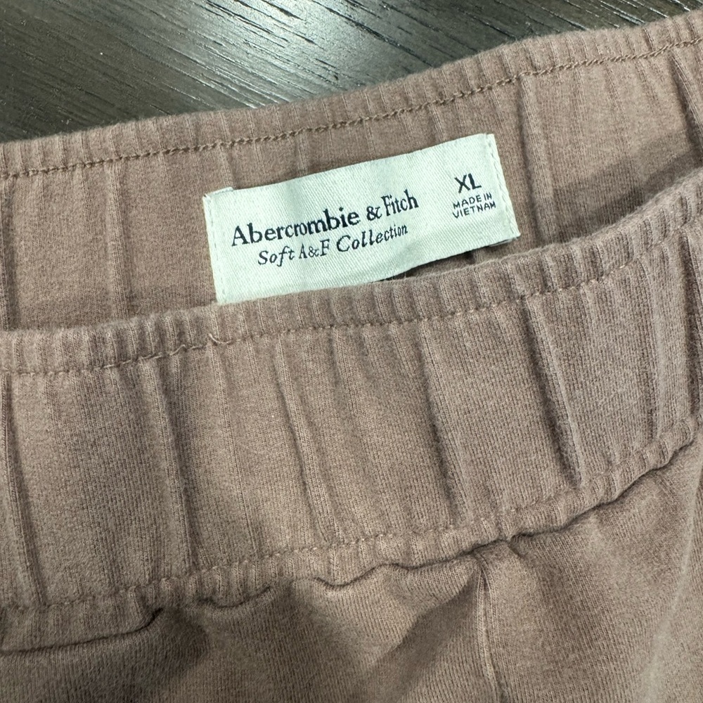 Abercrombie & Fitch Soft A&F Collection Wide Leg Women's Taupe Trouser Sweats XL - Picture 5 of 5